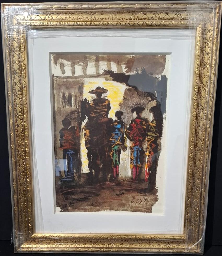 Abstract Painting Pablo Picasso - Picasso "Toros & Toreros" Photolithographie