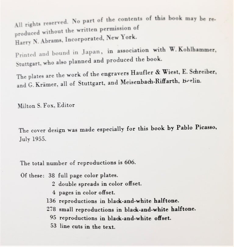 Pablo Picasso Paris 1955 1st Edition by Boeck & Sabart Collectible Art Book For Sale 2
