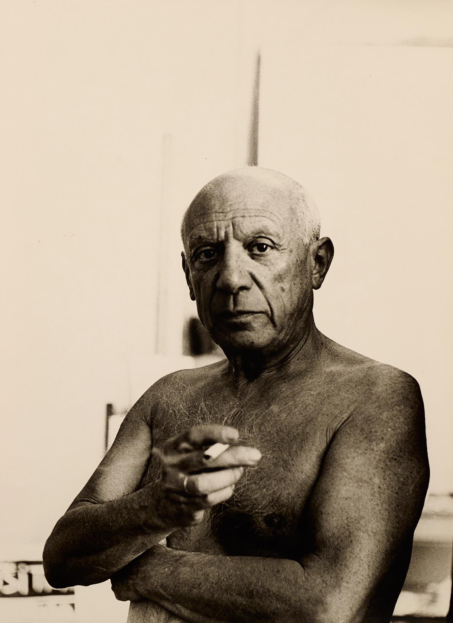 Pablo Picasso Portrait Photograph - Picasso Portrait by André Villers - 79 copies