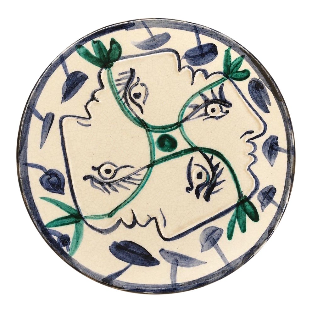 Pablo Picasso - assiette « Quatre profils entrelacés » (A.R 86)