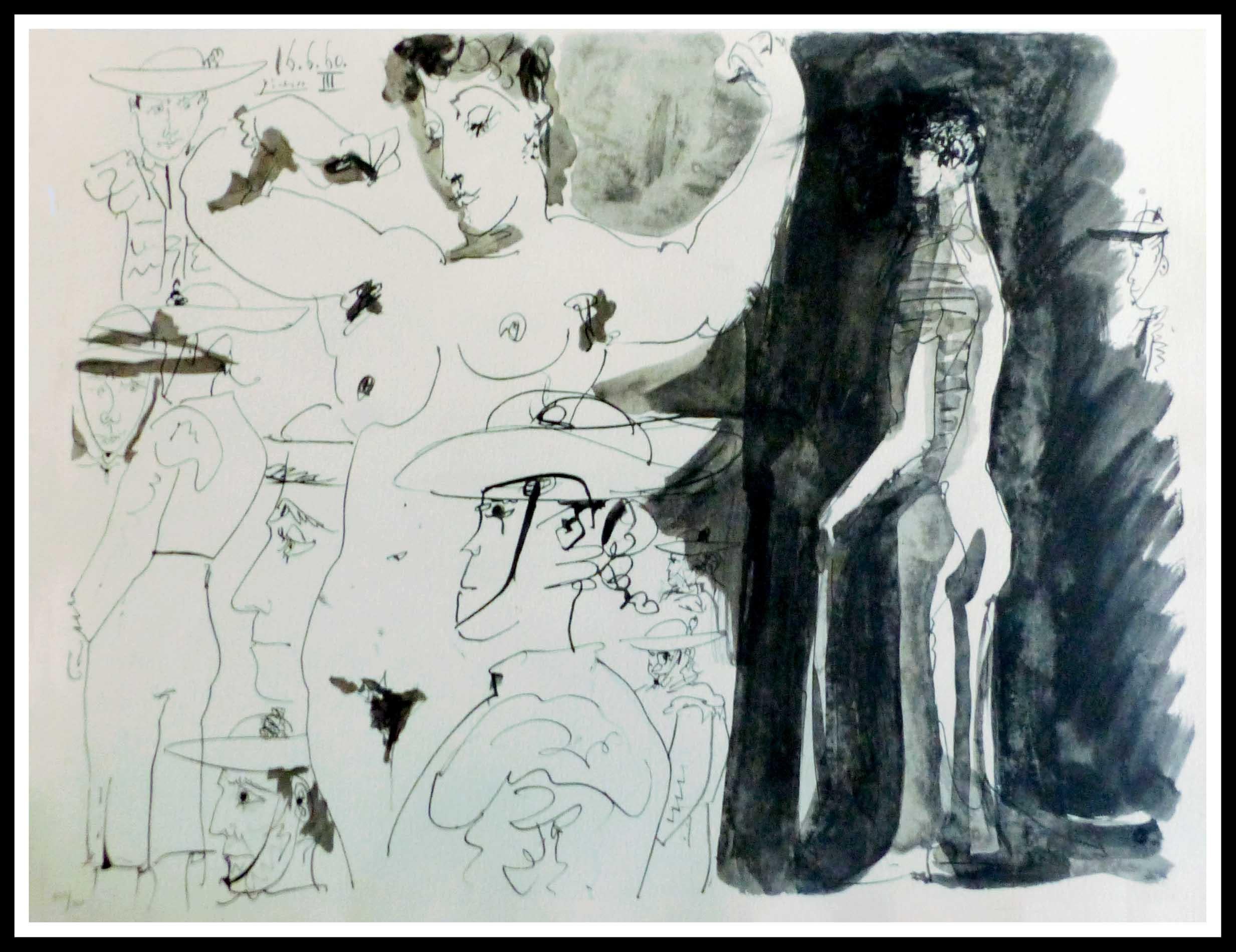 Pablo Picasso, Portfolio Complet 15 Pochoir Los Toros, 1960, Edition Limite en vente 4