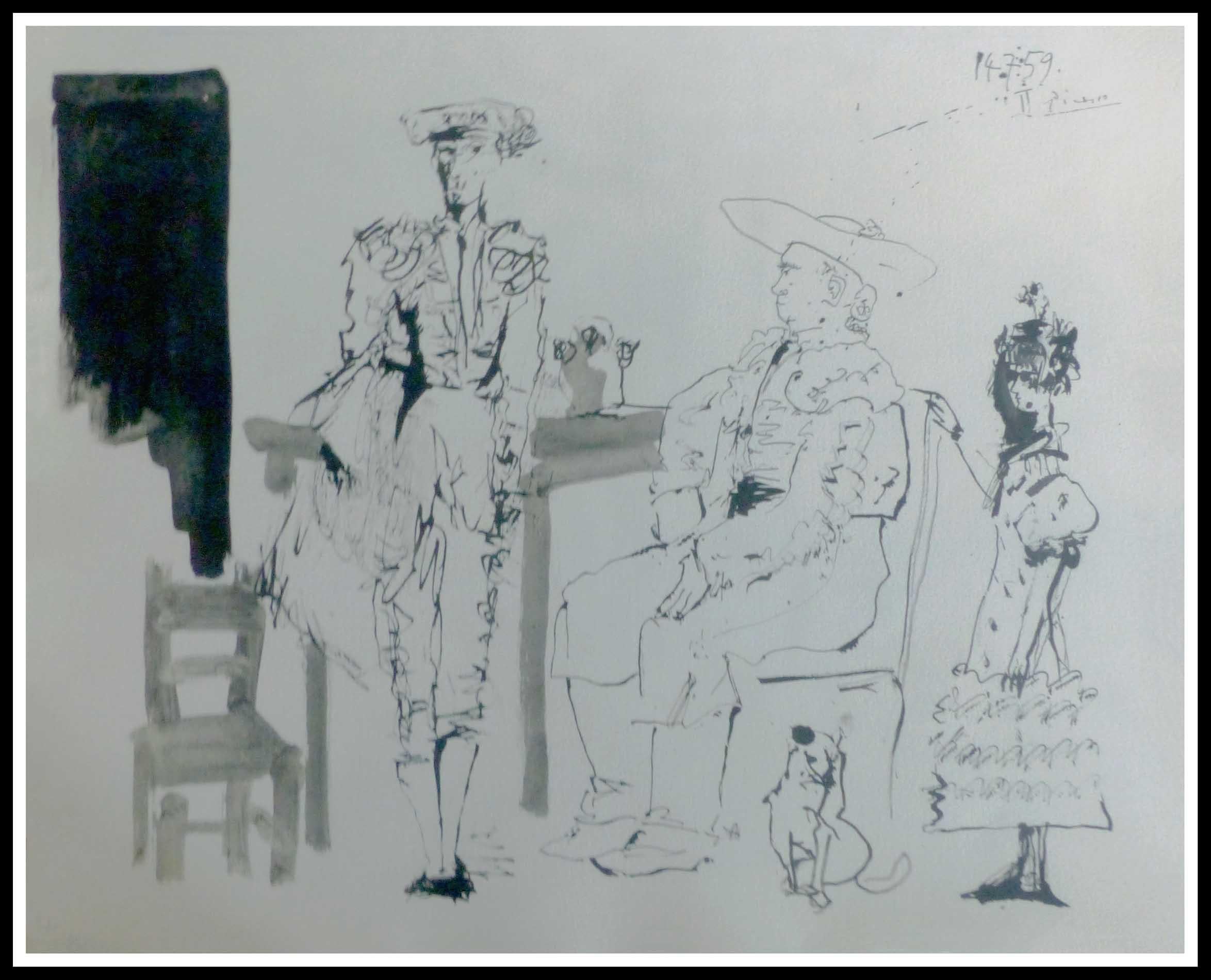 French Pablo Picasso, Portfolio Complet 15 Pochoir Los Toros, 1960, Edition Limitée