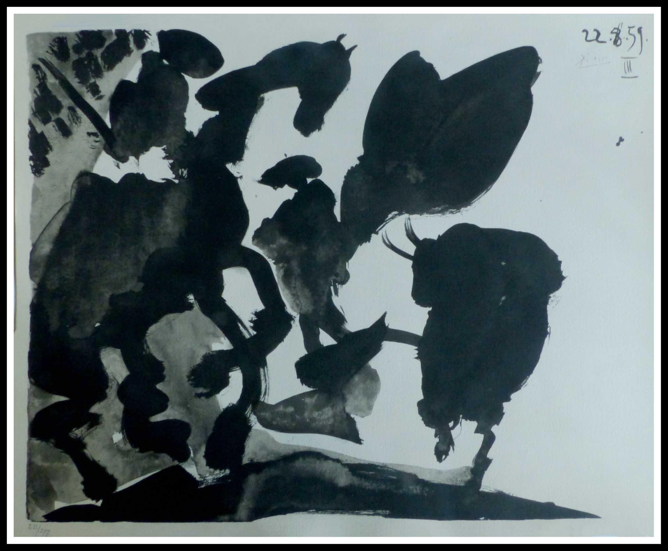 Autre Pablo Picasso, Portfolio Complet 15 Pochoir Los Toros, 1960, Edition Limite en vente