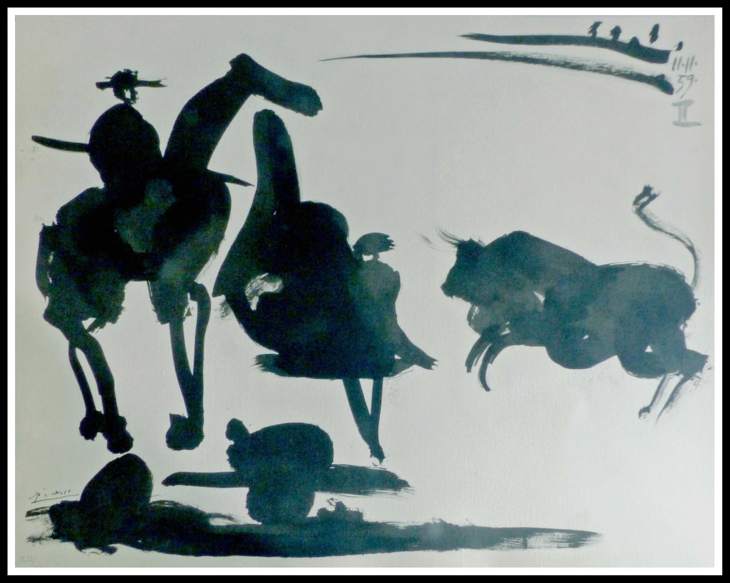 Pablo Picasso, Portfolio Complet 15 Pochoir Los Toros, 1960, Edition Limite Bon état - En vente à Saint-Ouen, FR