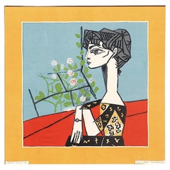 PABLO PICASSO Portrait of Mrs. Z, 1943 on Silk