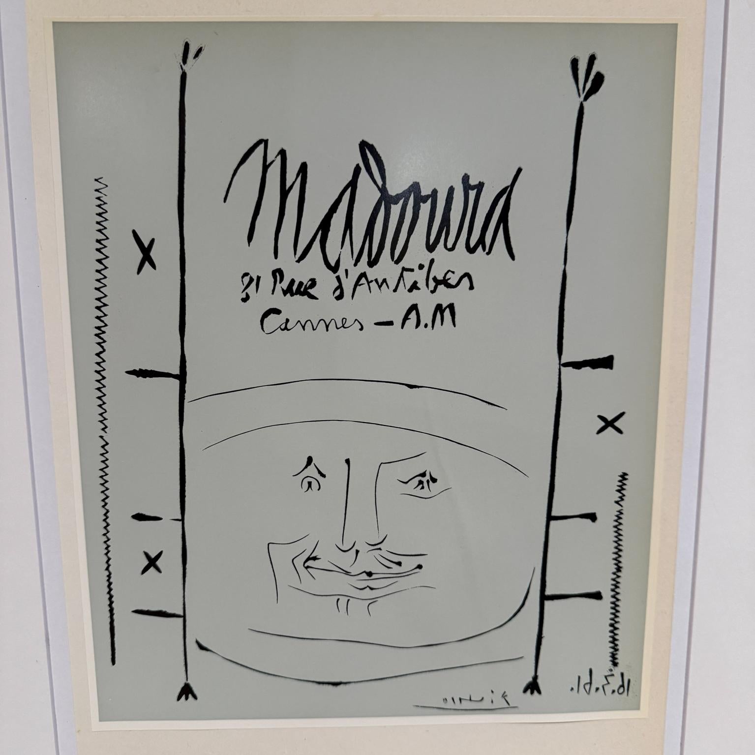 Européen Affiche de Pablo Picasso Galerie Madoura 1961 Cannes en vente