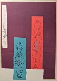 Pablo Picasso Poster "Two Clowns" 1962 New York City Gallery Shows
