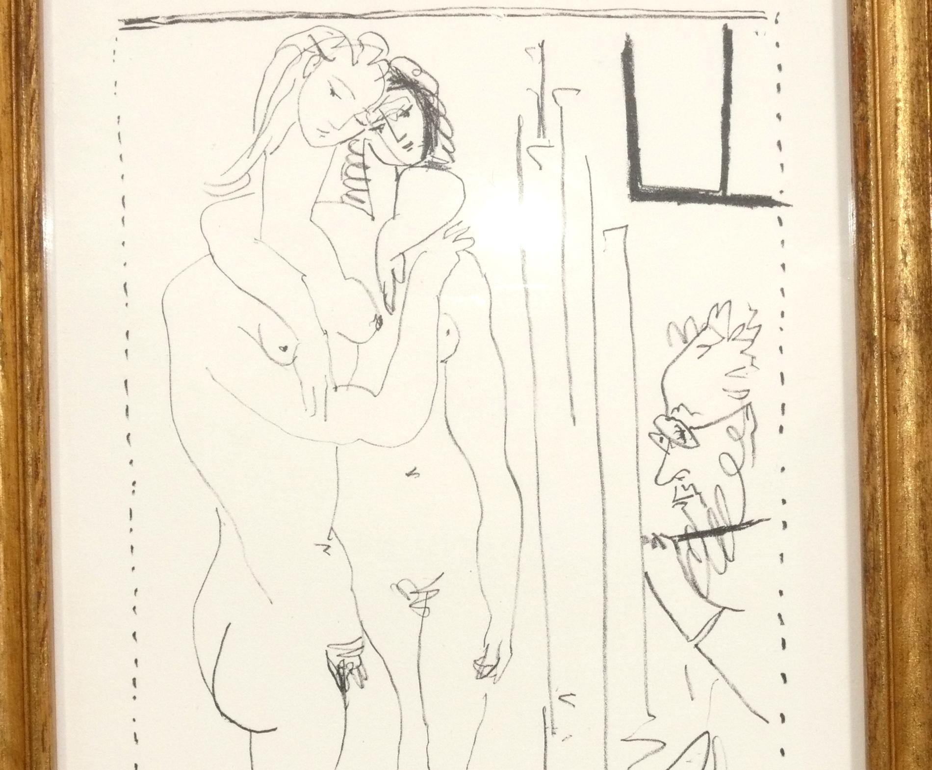 Mid-Century Modern Pablo Picasso Prints in Vintage Gilt Frames For Sale