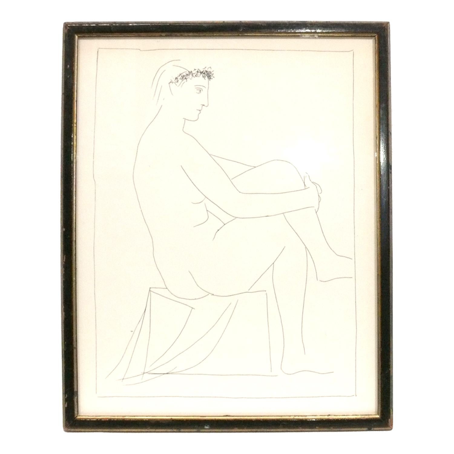 French Pablo Picasso Prints in Vintage Gilt Frames For Sale