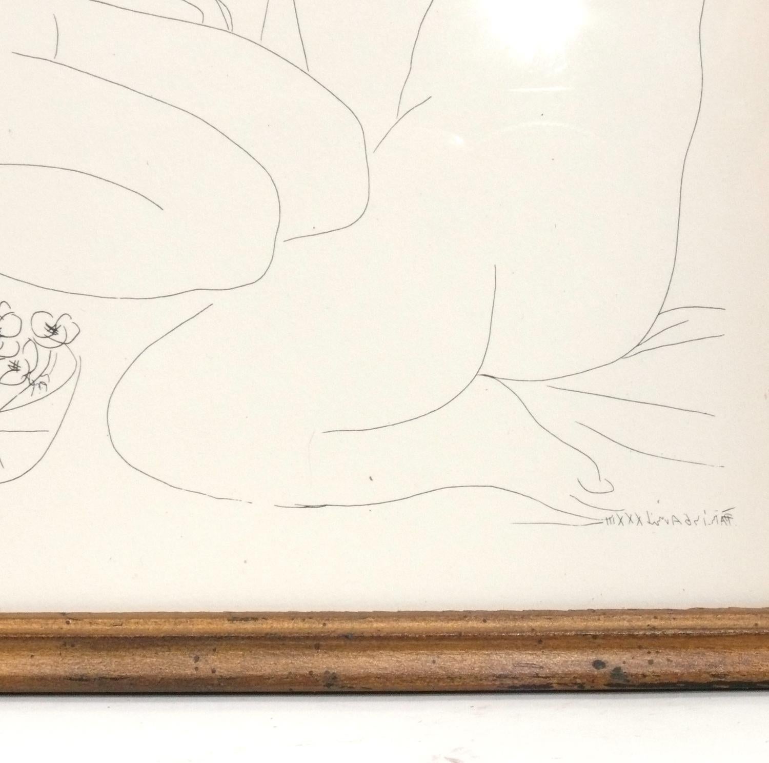 Mid-20th Century Pablo Picasso Prints in Vintage Gilt Frames For Sale