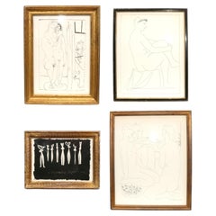 Pablo Picasso Prints in Vintage Gilt Frames