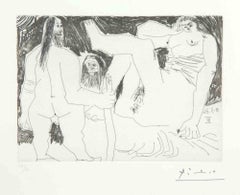 11 Mars 1971 III - Original Etching by Pablo Picasso - 1971