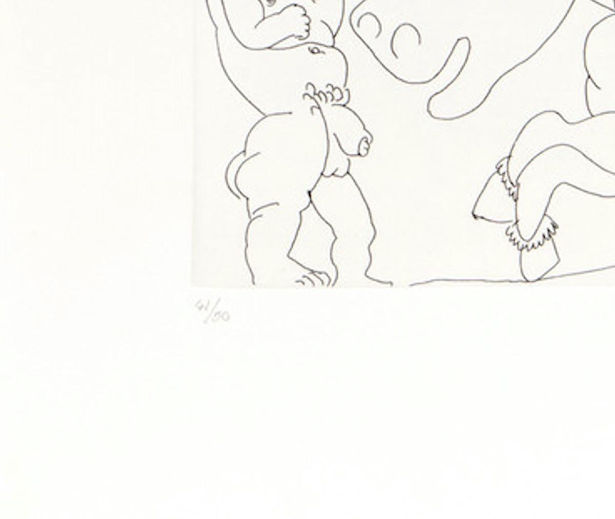 16.5.70 (16 Mai 1970) - Original Etching by P. Picasso - 1970 - Cubist Print by Pablo Picasso