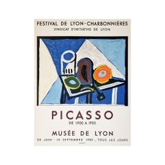 1953 Original Exhibition poster of Picasso for the Festival Lyon Charbonnières