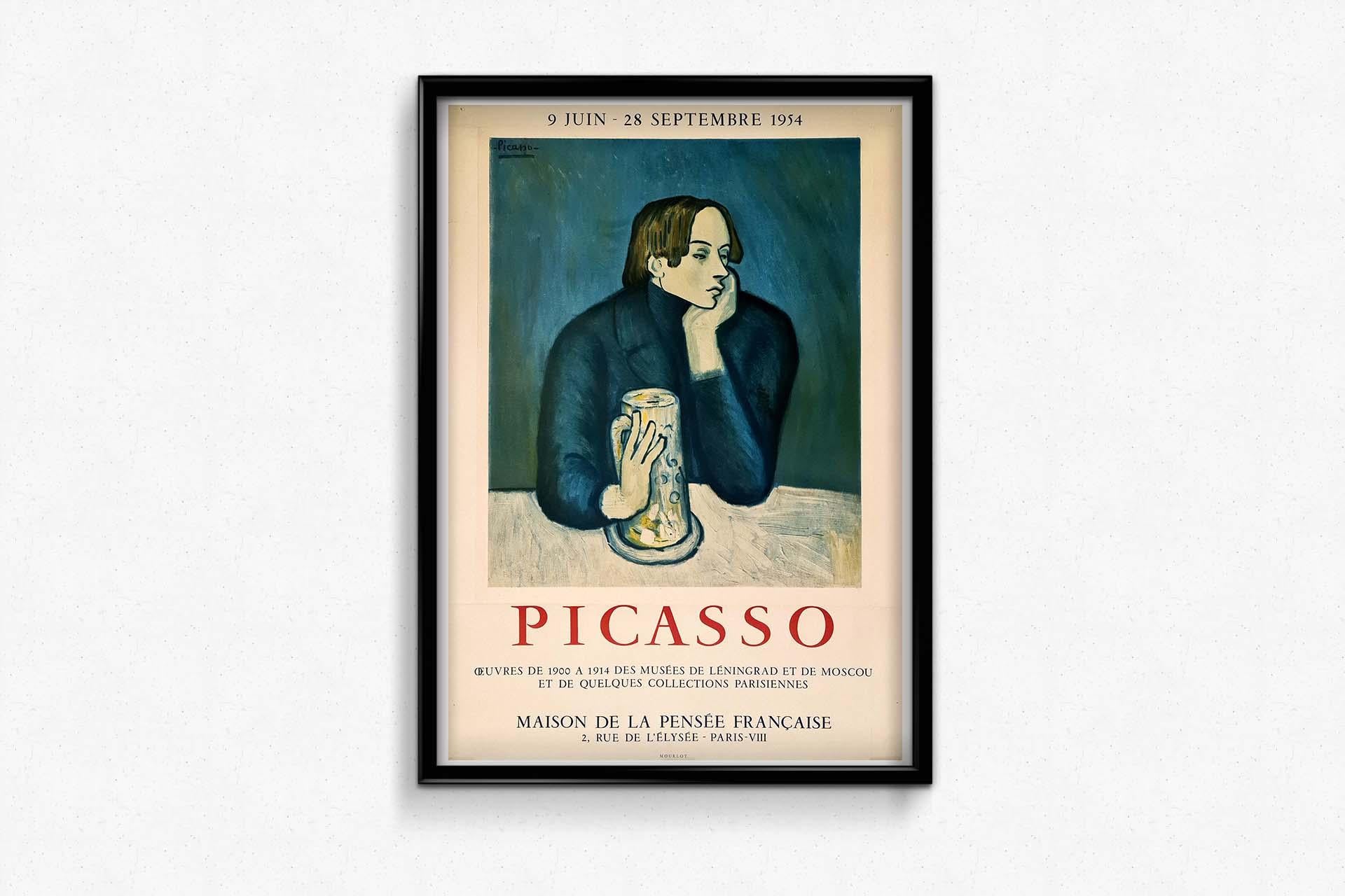 1954 Poster for the Maison de la pensée française by Pablo Picasso For Sale 3