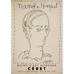 1957 original exhibition poster by Pablo Picasso Manolo Huguet