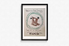 1958 exhibition poster Picasso at the Maison de la pensée Française