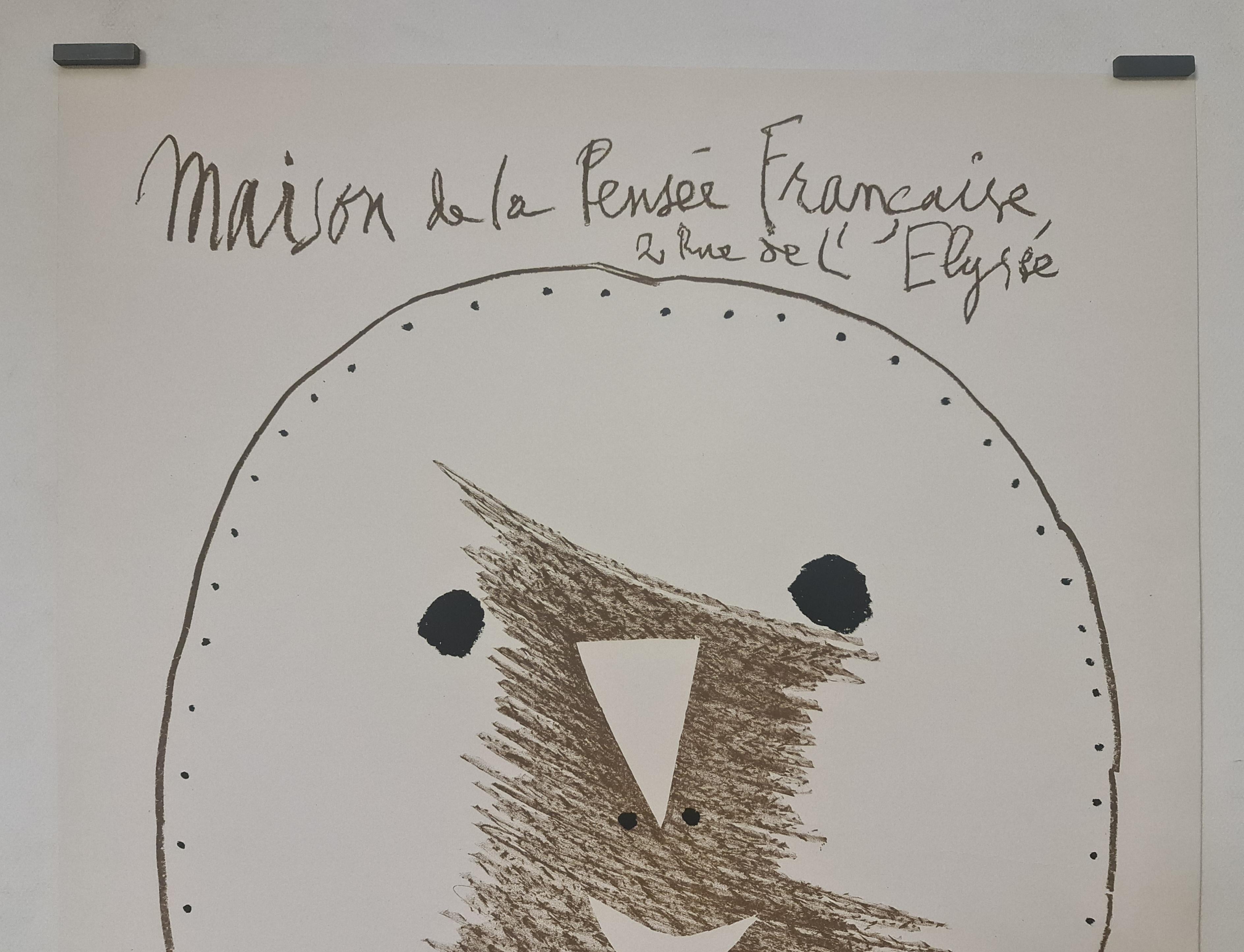 Affiche de 1958 de Pablo Picasso - Exposition de cramique Maison de la pense franaise 3