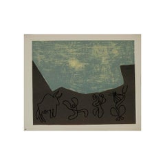 1959 linogravure by Pablo Picasso : Bacchanale