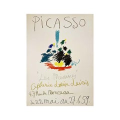 1959 Original exhibition poster by Picasso - Les Ménines - Galerie Louise Leiris