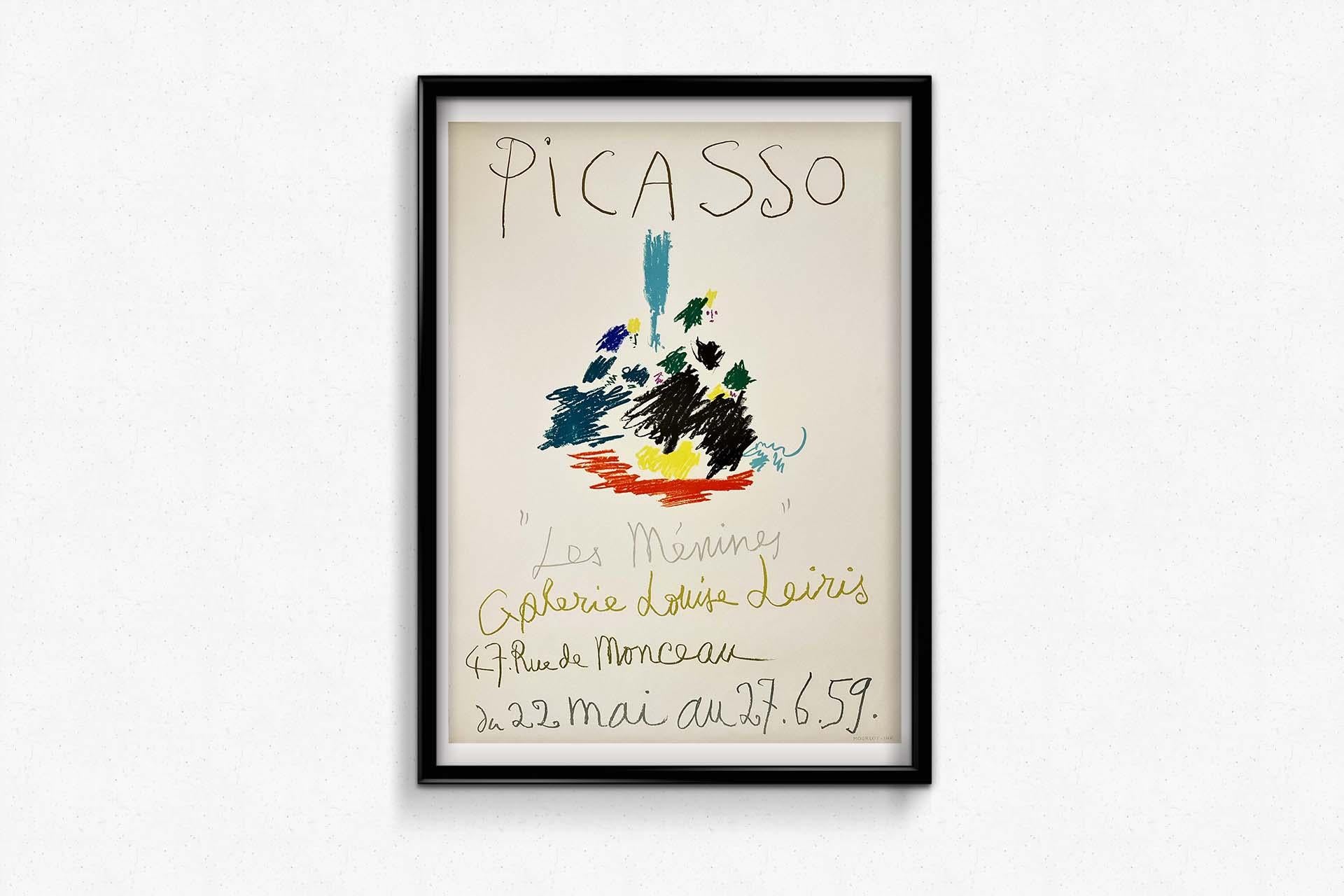 1959 Original-Ausstellungsplakat von Picasso - Les Ménines - Galerie Louise Leiris im Angebot 2