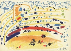 1959 Pablo Picasso 'Stierkampfarena II' Modernismus Frankreich Lithographie