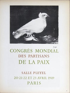 1959 After Pablo Picasso 'Congres Mondial des Partisans de la Paix' Cubism Black