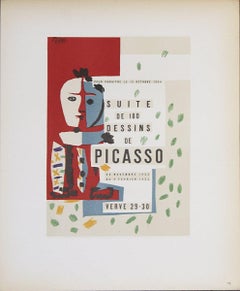 1959 After Pablo Picasso 'Suite de 180 Dessins' Cubism Multicolor Lithograph