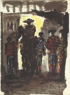1959 Après Pablo Picasso 'Toros III' Modernisme France Lithographie