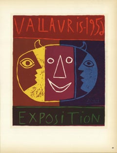 1959 Pablo Picasso 'Vallauris' Cubism Multicolor, Brown France Lithograph