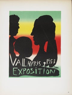 1959 Pablo Picasso 'Vallauris Exposition' Cubism Multicolor France Lithograph