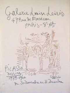 1960 Pablo Picasso 'Dessins 1959-1960' Cubism Lithograph