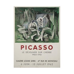 1962 original exhibition poster Pablo Picasso – Déjeuner sur l’herbe