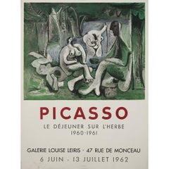 1962 original exhibition poster Pablo Picasso – Déjeuner sur l’herbe