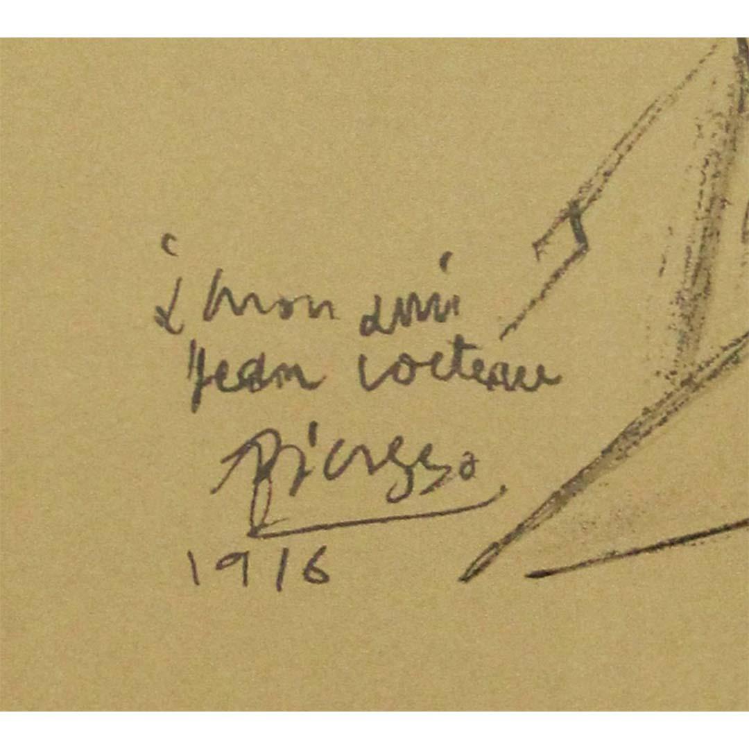 Original-Ausstellungsplakat aus dem Jahr 1965 wurde für Jean Cocteau et Sohn Temps im Angebot 1