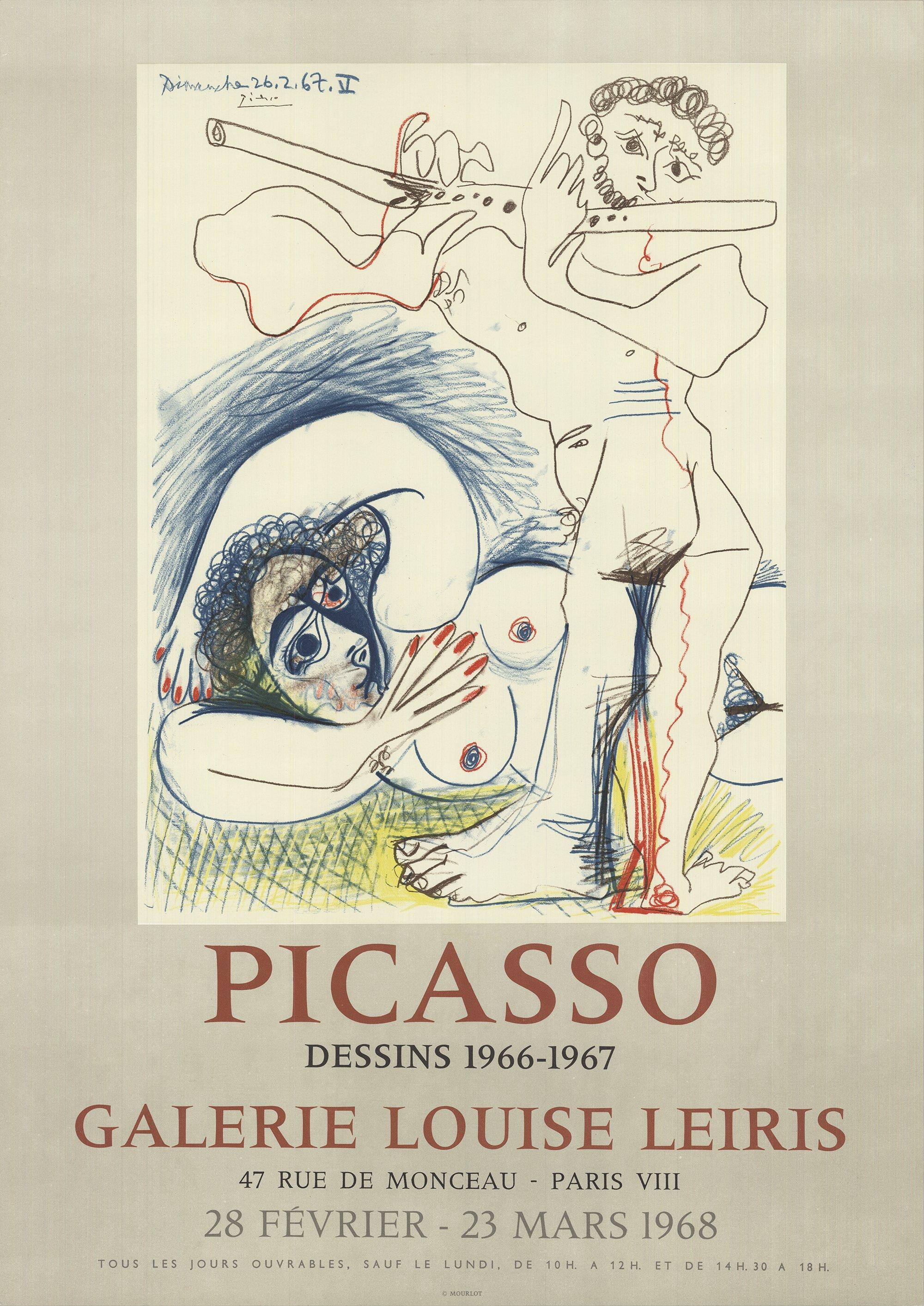 1968 After Pablo Picasso 'Dessins' Original Lithograph