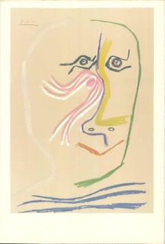 1969 After Pablo Picasso 'Portrait of Rene Char (no text)' Cubism