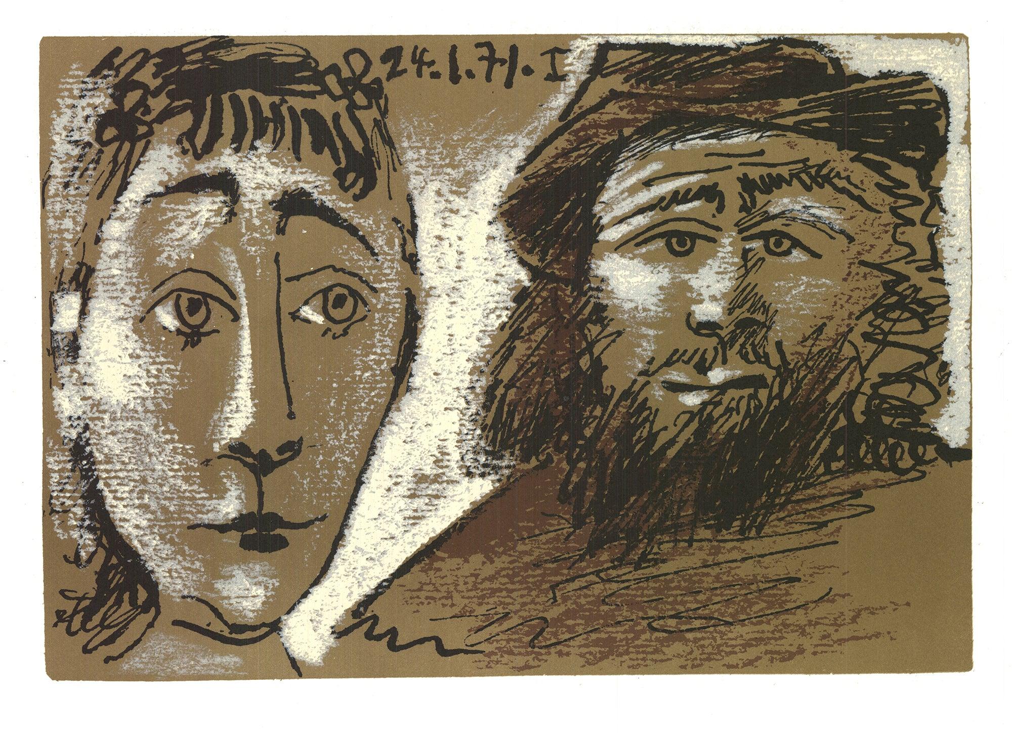 1971  Picasso 'Arles' Stone Lithograph First Edition Vintage For Sale 1