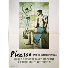 1971 exhibition poster of Pablo Picasso - Dans les musées soviétiques