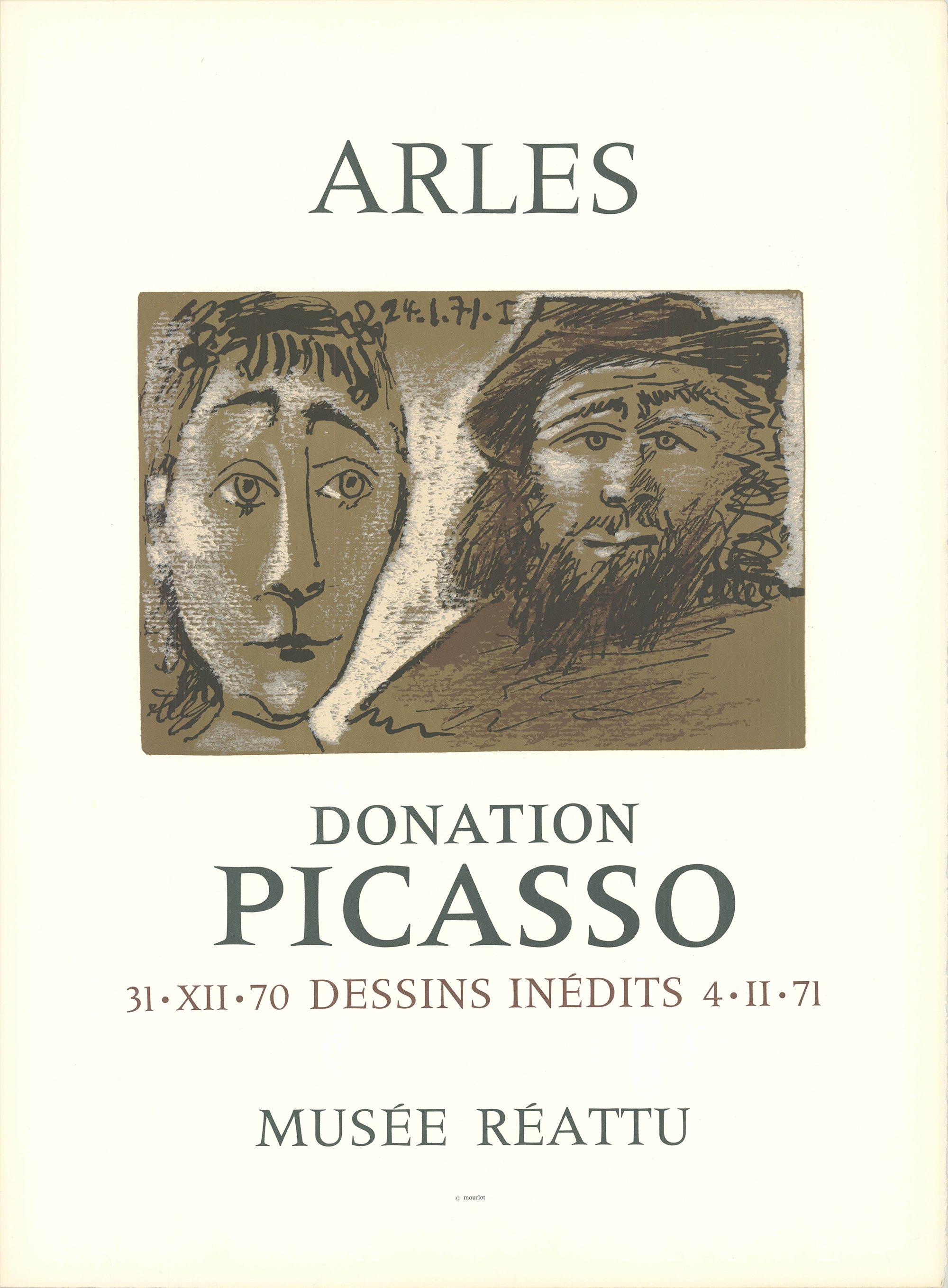 1971  Picasso 'Arles' Stone Lithograph First Edition Vintage - Print by Pablo Picasso