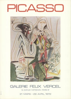 1972 After Pablo Picasso 'Galerie Felix Vercel' Cubism France Offset Lithograph