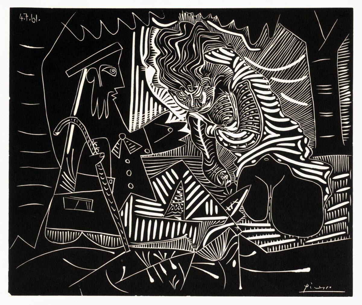 cubism picasso black and white