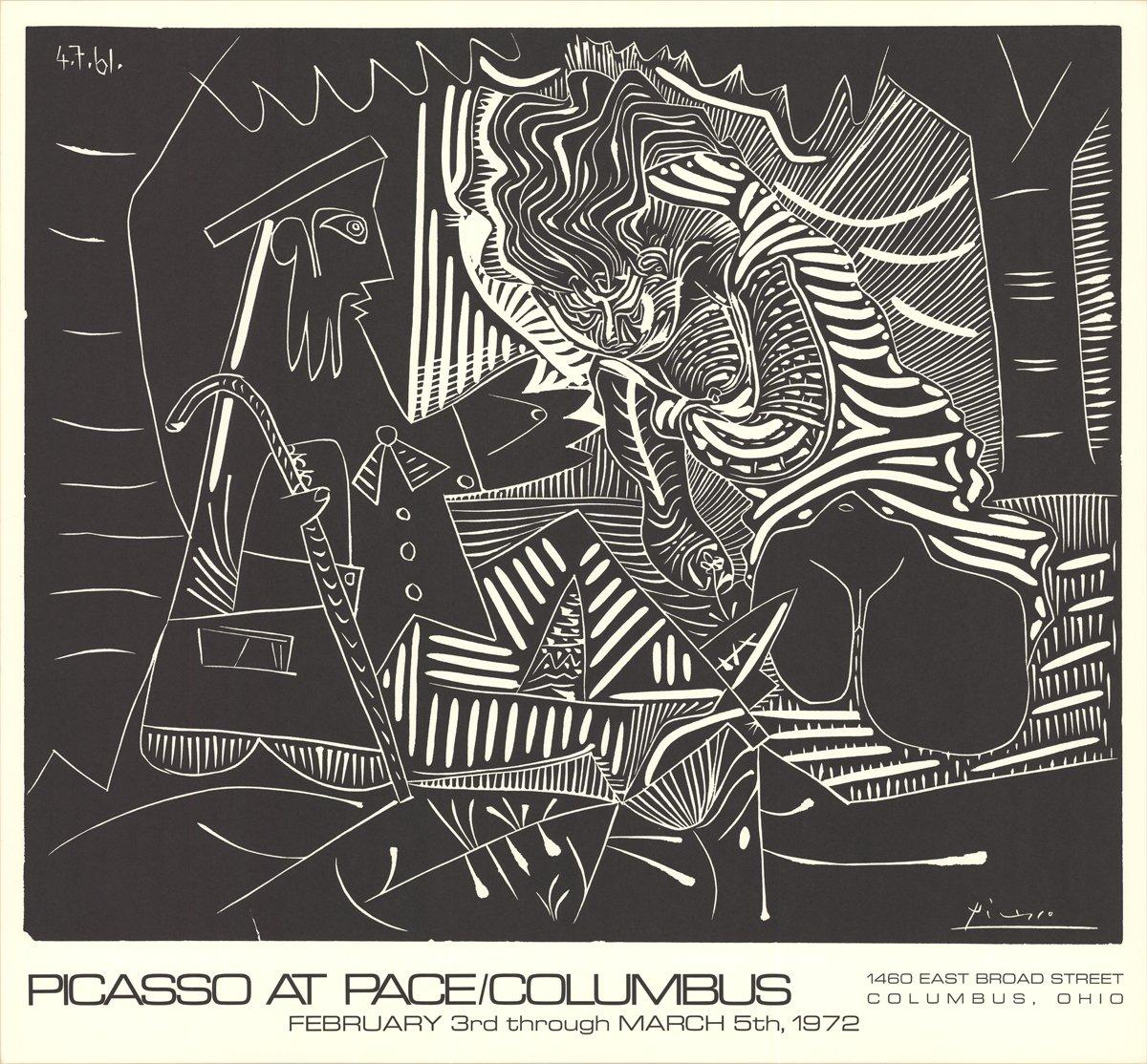 1972 Picasso 'Luncheon on the Grass' Lithograph Vintage - Print by Pablo Picasso