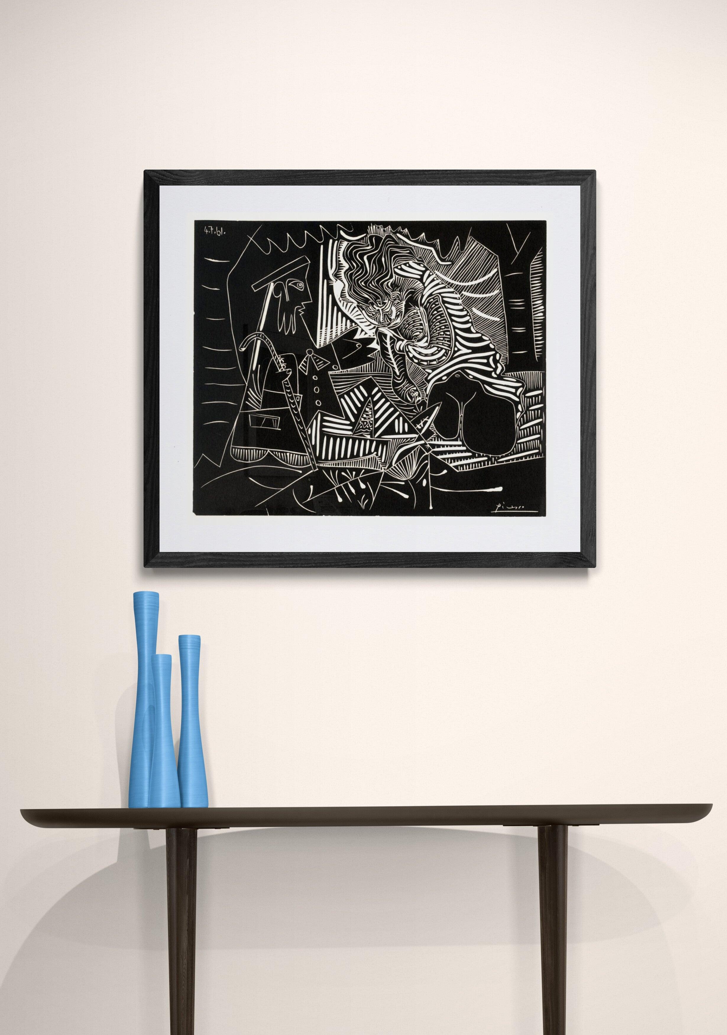 1972 Picasso 'Luncheon on the Grass (white)' - Cubist Print by Pablo Picasso