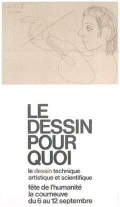 1973 After Pablo Picasso 'Le Dessin Pour Quoi'  Vintage