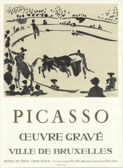 1973 After Pablo Picasso 'Oeuvre Grave La Corrida' Cubism France Lithograph