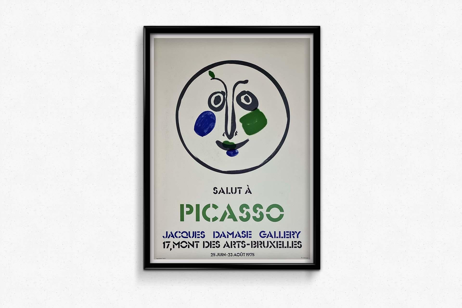 1975 original exhibition poster by Pablo Picasso at the Jacques Damase Gallery 1