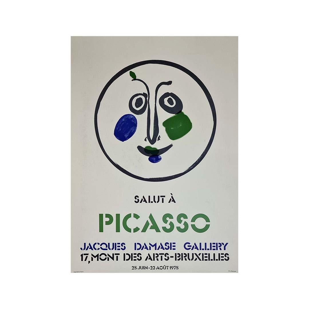 1975 original exhibition poster by Pablo Picasso at the Jacques Damase Gallery For Sale 3