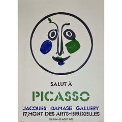 1975 original exhibition poster by Pablo Picasso at the Jacques Damase Gallery