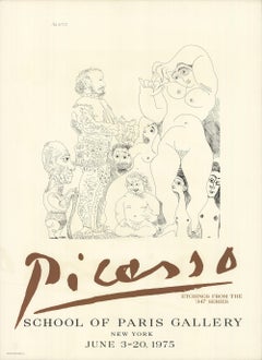 1975 After Pablo Picasso 'School of Paris Gallery' USA Etching